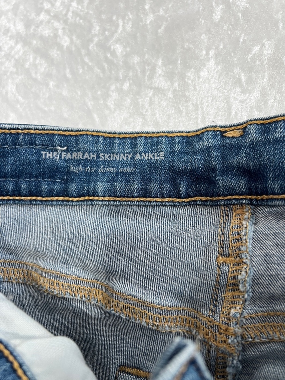 AG Adriano Goldschmied Farrah Skinny Ankle Denim Jeans Size 26R Distressed Raw - Picture 11 of 15